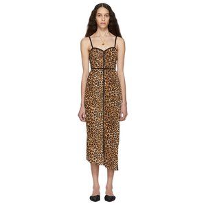 NANUSHKA ABIR OCELOT / SNAKESKIN 60'S PLEAT TANK DRESS